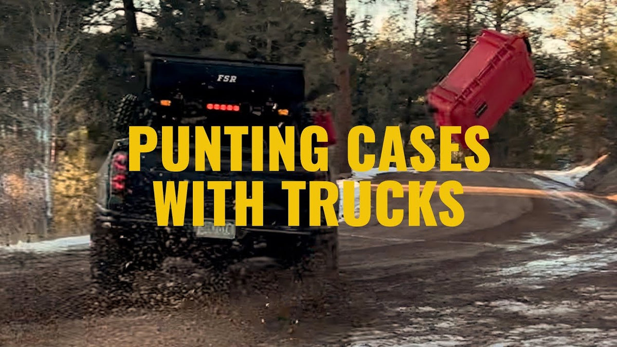 A 2,700 kg truck parked on case #300, then a kick down the hill